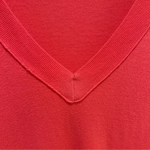 J Crew Womens Sweater Salmon Long Sleeve V Neck Cotton Summer Medium RN77388 - Picture 3 of 12